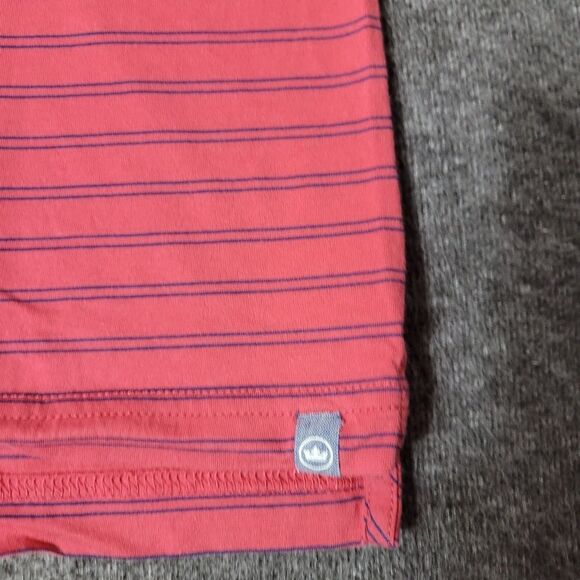 Peter Millar Crown Comfort Men's Golf Polo Shirt XL Red Blue Striped Club Logo A - Picture 7 of 13